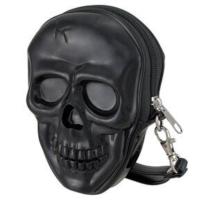 Smiling Skull Zippered Wristlet Wallet
